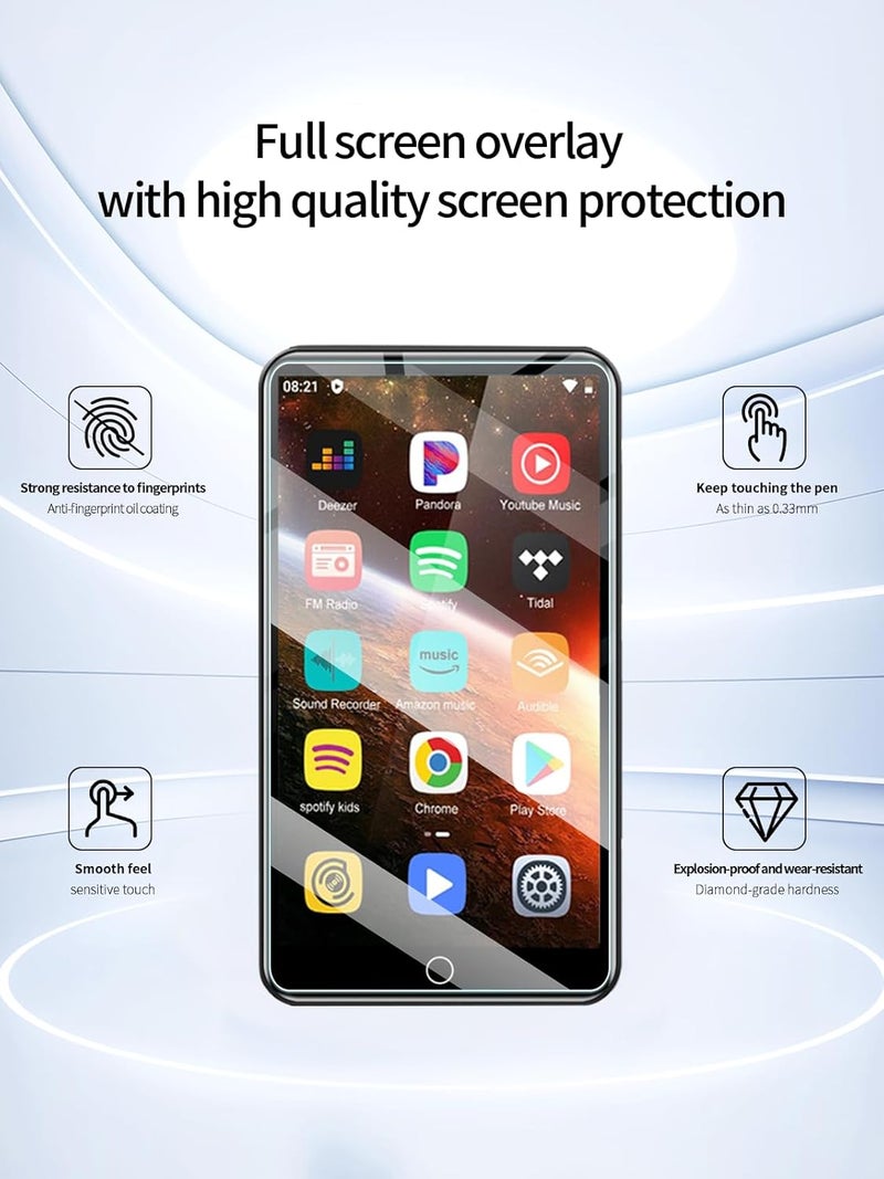 UYRUREL Screen Protector for Diofox MP3 Player 4-inch Touch Screen MP3 Player, High-definition Scratch Resistant Film,HD Clear, Bubble Free with Easy Installation Kit, 3 Pack. - Image 2